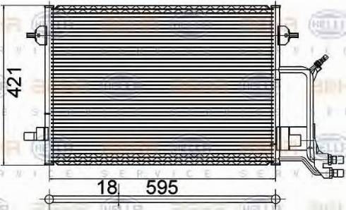 HELLA 8FC 351 309-531 - Condensatore, Climatizzatore www.autoricambi360.it