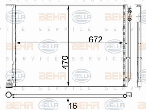 HELLA 8FC 351 309-144 - Condensatore, Climatizzatore www.autoricambi360.it