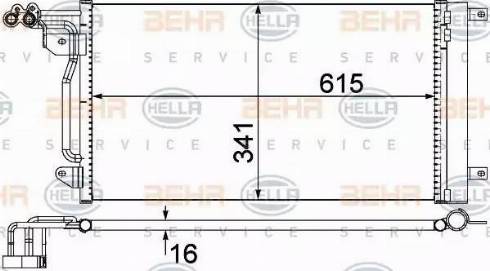 HELLA 8FC 351 309-134 - Condensatore, Climatizzatore www.autoricambi360.it