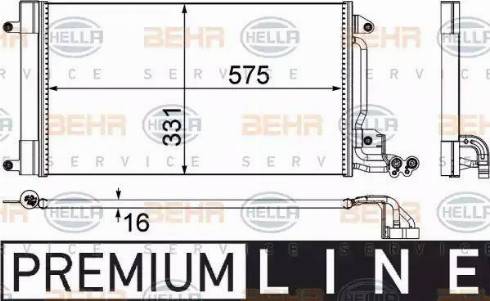 HELLA 8FC 351 309-131 - Condensatore, Climatizzatore www.autoricambi360.it