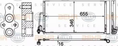 HELLA 8FC 351 309-384 - Condensatore, Climatizzatore www.autoricambi360.it