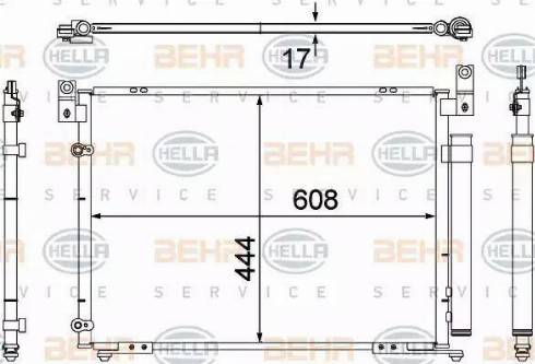 HELLA 8FC 351 304-421 - Condensatore, Climatizzatore www.autoricambi360.it
