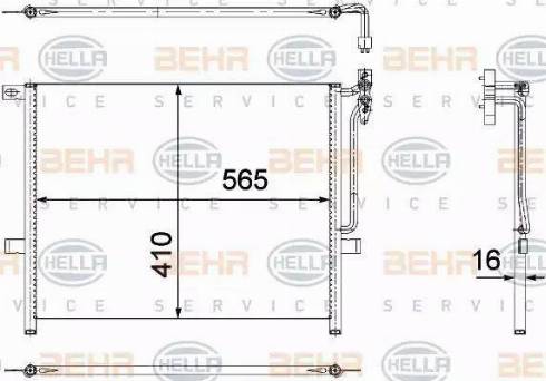 HELLA 8FC 351 304-511 - Condensatore, Climatizzatore www.autoricambi360.it