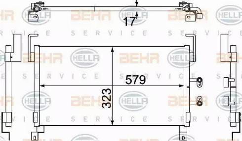 HELLA 8FC 351 304-371 - Condensatore, Climatizzatore www.autoricambi360.it