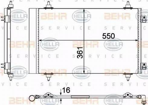 HELLA 8FC 351 304-284 - Condensatore, Climatizzatore www.autoricambi360.it
