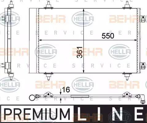 HELLA 8FC 351 304-281 - Condensatore, Climatizzatore www.autoricambi360.it
