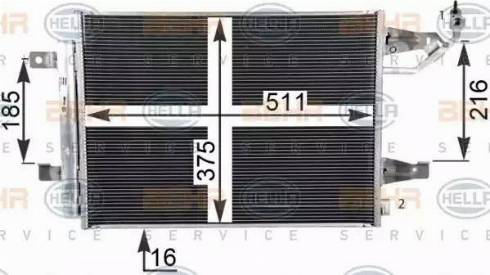 HELLA 8FC 351 304-764 - Condensatore, Climatizzatore www.autoricambi360.it