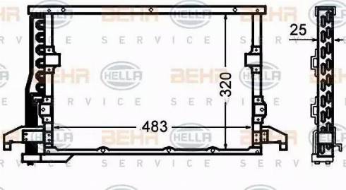 HELLA 8FC 351 305-071 - Condensatore, Climatizzatore www.autoricambi360.it