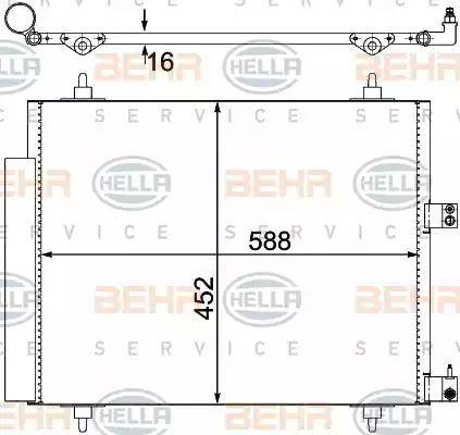 HELLA 8FC 351 305-221 - Condensatore, Climatizzatore www.autoricambi360.it