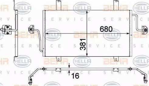 HELLA 8FC 351 306-531 - Condensatore, Climatizzatore www.autoricambi360.it