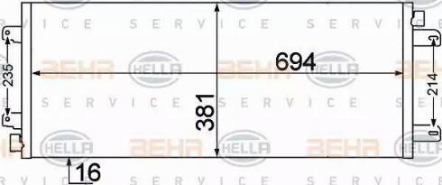HELLA 8FC 351 306-651 - Condensatore, Climatizzatore www.autoricambi360.it