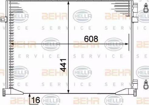 HELLA 8FC 351 306-661 - Condensatore, Climatizzatore www.autoricambi360.it