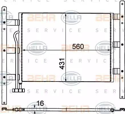 HELLA 8FC 351 306-061 - Condensatore, Climatizzatore www.autoricambi360.it