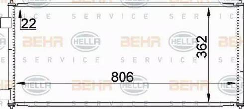 HELLA 8FC 351 300-751 - Condensatore, Climatizzatore www.autoricambi360.it