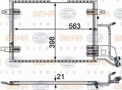 HELLA 8FC 351 301-401 - Condensatore, Climatizzatore www.autoricambi360.it