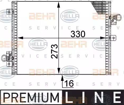 HELLA 8FC 351 301-421 - Condensatore, Climatizzatore www.autoricambi360.it