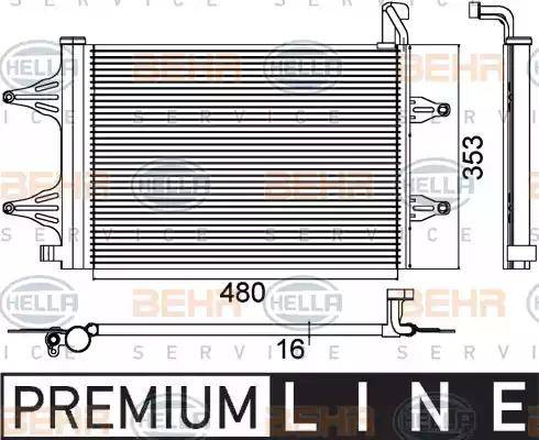 HELLA 8FC 351 301-531 - Condensatore, Climatizzatore www.autoricambi360.it