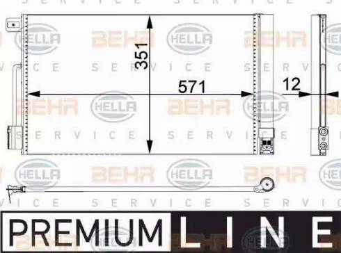 HELLA 8FC 351 301-651 - Condensatore, Climatizzatore www.autoricambi360.it