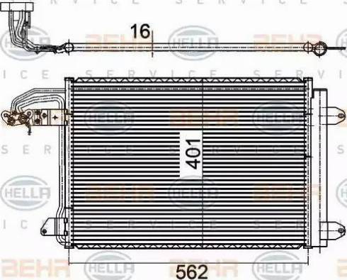 HELLA 8FC 351 301-044 - Condensatore, Climatizzatore www.autoricambi360.it