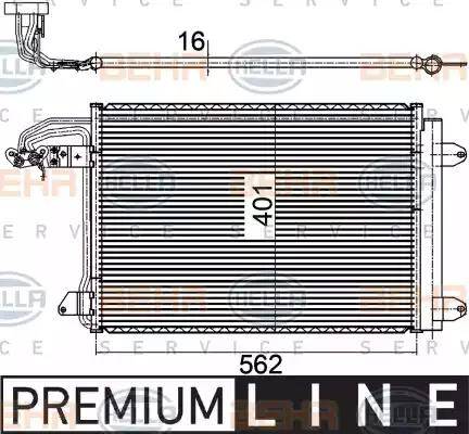 HELLA 8FC 351 301-041 - Condensatore, Climatizzatore www.autoricambi360.it