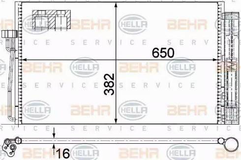 HELLA 8FC 351 301-334 - Condensatore, Climatizzatore www.autoricambi360.it