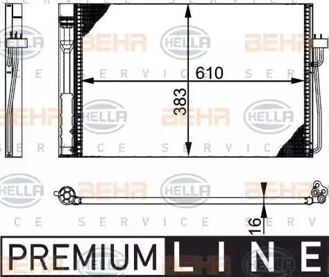 HELLA 8FC 351 301-331 - Condensatore, Climatizzatore www.autoricambi360.it