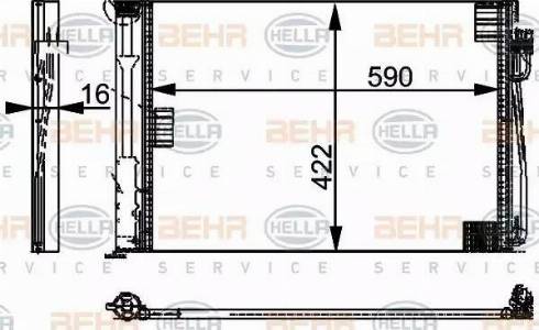 HELLA 8FC 351 301-324 - Condensatore, Climatizzatore www.autoricambi360.it