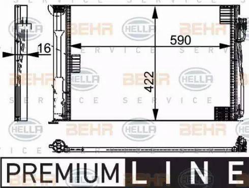 HELLA 8FC 351 301-321 - Condensatore, Climatizzatore www.autoricambi360.it