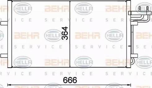 HELLA 8FC 351 301-734 - Condensatore, Climatizzatore www.autoricambi360.it
