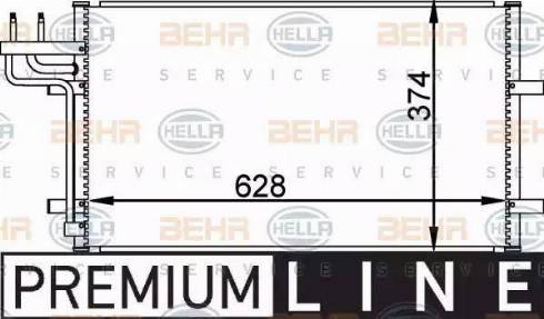 HELLA 8FC 351 301-731 - Condensatore, Climatizzatore www.autoricambi360.it