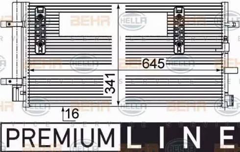 HELLA 8FC 351 303-501 - Condensatore, Climatizzatore www.autoricambi360.it