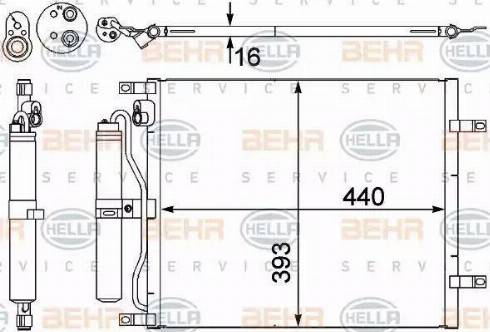 HELLA 8FC 351 303-231 - Condensatore, Climatizzatore www.autoricambi360.it