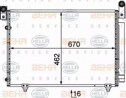 HELLA 8FC 351 303-741 - Condensatore, Climatizzatore www.autoricambi360.it