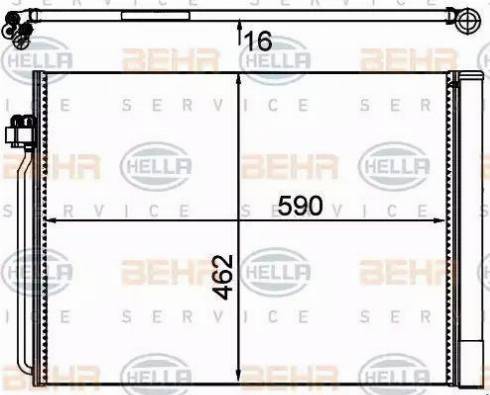 HELLA 8FC 351 302-494 - Condensatore, Climatizzatore www.autoricambi360.it