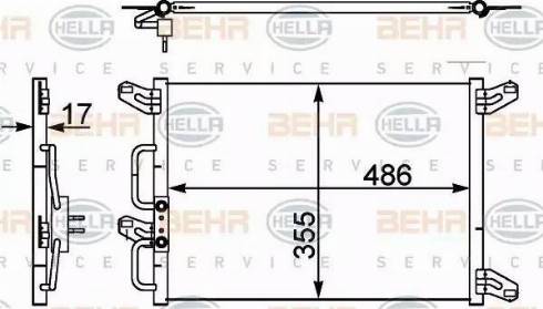 HELLA 8FC 351 302-411 - Condensatore, Climatizzatore www.autoricambi360.it