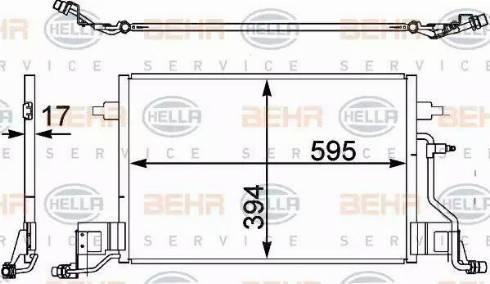 HELLA 8FC 351 302-431 - Condensatore, Climatizzatore www.autoricambi360.it