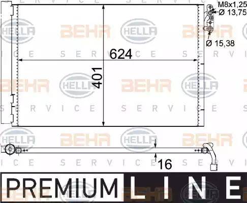 HELLA 8FC 351 302-611 - Condensatore, Climatizzatore www.autoricambi360.it