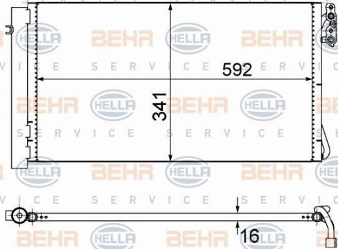 HELLA 8FC 351 302-624 - Condensatore, Climatizzatore www.autoricambi360.it
