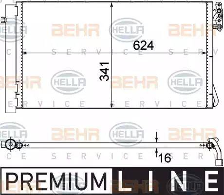 HELLA 8FC 351 302-621 - Condensatore, Climatizzatore www.autoricambi360.it