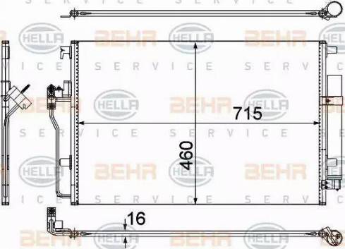 HELLA 8FC 351 307-641 - Condensatore, Climatizzatore www.autoricambi360.it