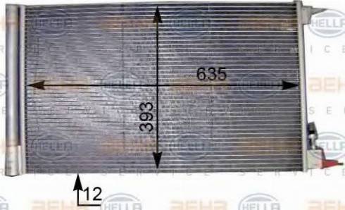 HELLA 8FC 351 307-634 - Condensatore, Climatizzatore www.autoricambi360.it