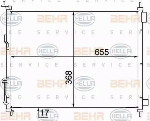 HELLA 8FC 351 307-781 - Condensatore, Climatizzatore www.autoricambi360.it