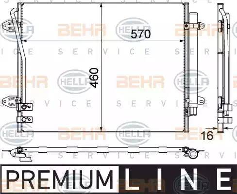 HELLA 8FC 351 319-431 - Condensatore, Climatizzatore www.autoricambi360.it