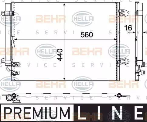 HELLA 8FC 351 319-421 - Condensatore, Climatizzatore www.autoricambi360.it