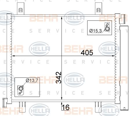 HELLA 8FC 351 319-604 - Condensatore, Climatizzatore www.autoricambi360.it