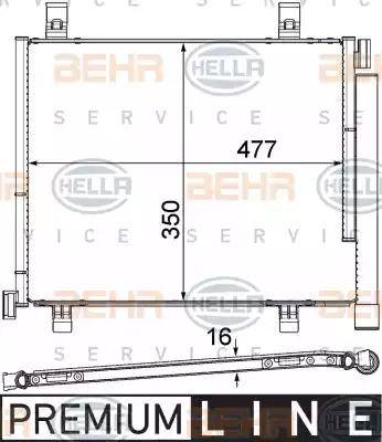 HELLA 8FC 351 319-601 - Condensatore, Climatizzatore www.autoricambi360.it
