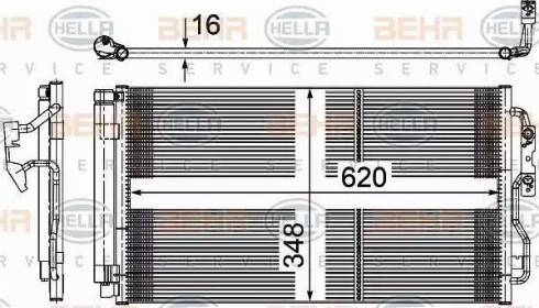 HELLA 8FC 351 316-584 - Condensatore, Climatizzatore www.autoricambi360.it