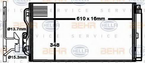 HELLA 8FC 351 316-581 - Condensatore, Climatizzatore www.autoricambi360.it