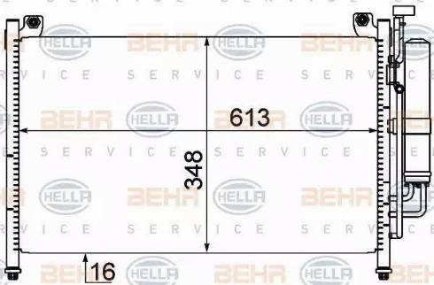 HELLA 8FC 351 310-241 - Condensatore, Climatizzatore www.autoricambi360.it