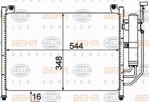 HELLA 8FC 351 310-231 - Condensatore, Climatizzatore www.autoricambi360.it